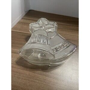 Mikasa Cathedral Bells Glass Holiday Christmas Candy Dish W/Lid Made In Germany